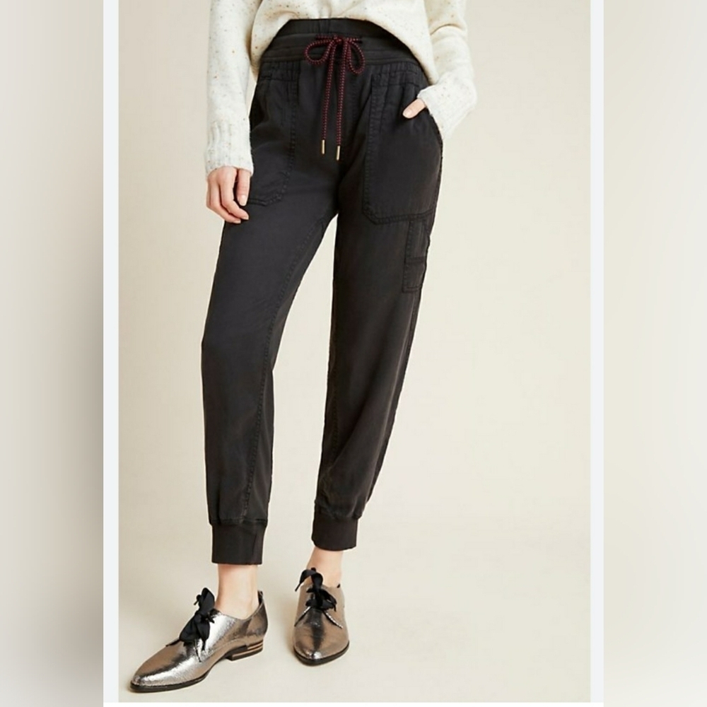 Anthropologie Mixed Knit Joggers in Gray, Size Small.